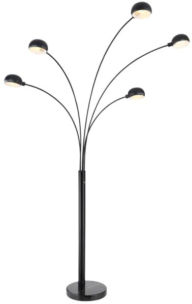 Globo 58228NB - Lampada con piedistallo SEYMOUR 5xE14/40W/230V nero