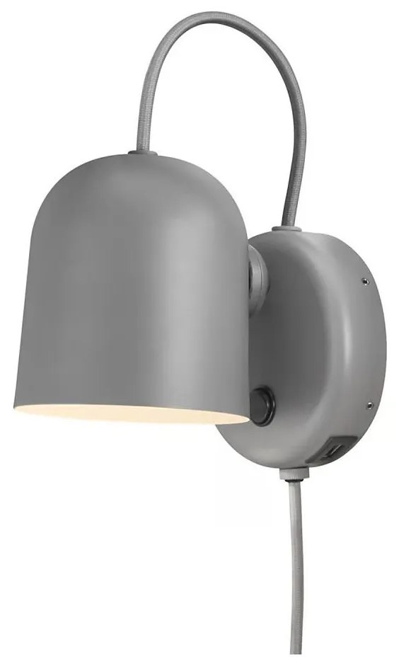 DFTP by Nordlux - Faretto da parete orientabile con porta USB ANGLE 1xGU10/25W/230V