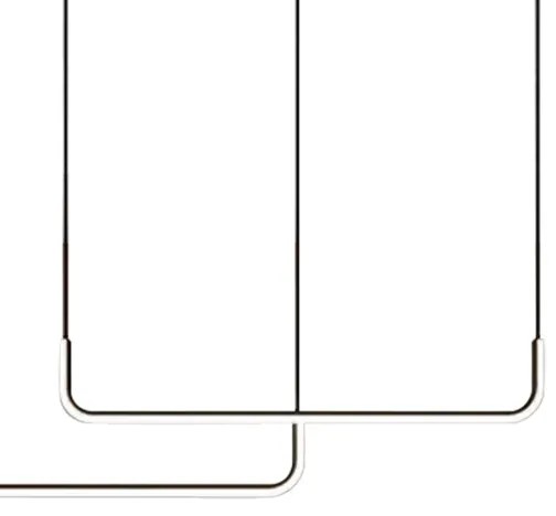 Lampadario LED a sospensione con filo HORIZONT 2xLED/11W/230V nero