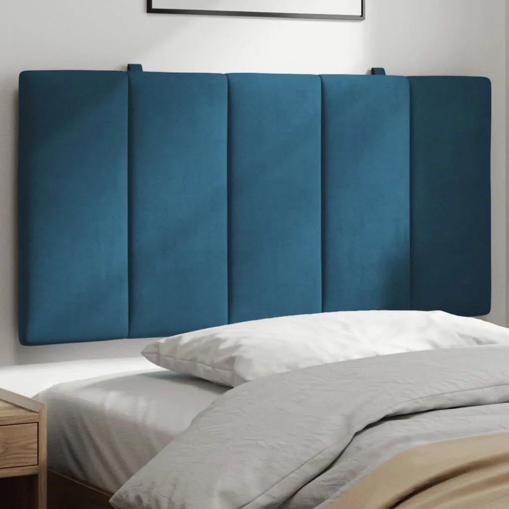 Cuscino Testiera Blu 100 Cm İn Velluto /