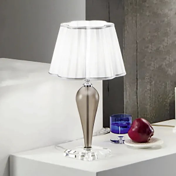 Lampada da tavolo 25x46 cm DEBUSSY luci in vetro lavorato a mano Fumč