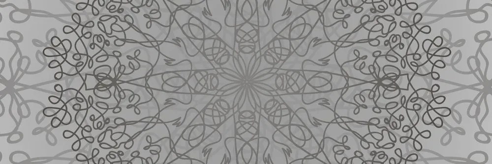 Quadro su tela – Ornamento circolare grigio