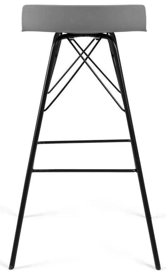 Set di sedie da bar grigia 2 pz (altezza della seduta 71 cm) Tori – Tenzo