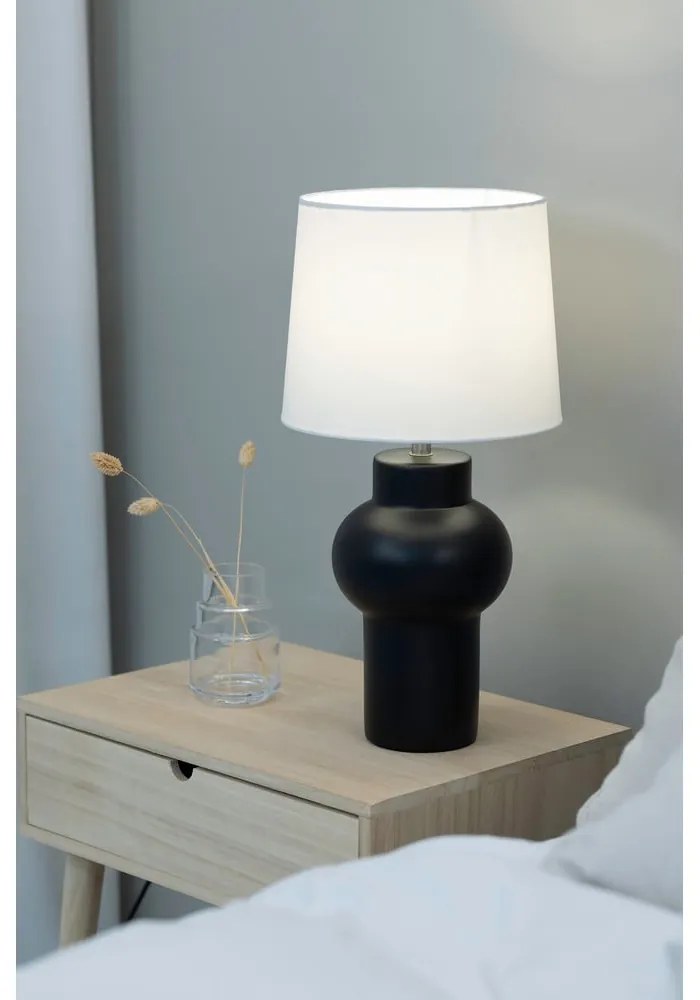 Lampada da tavolo bianco-nera Shape - Markslöjd