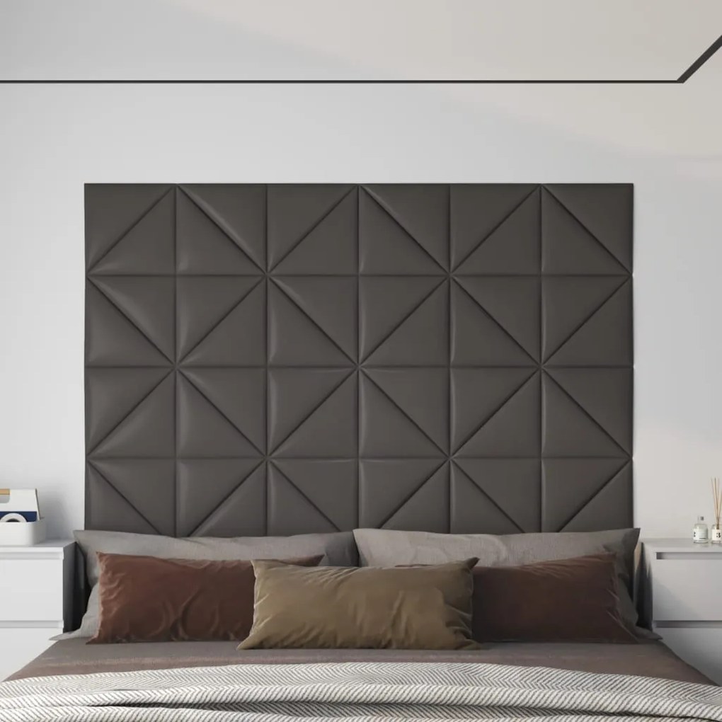 Pannelli Murali 12 Pz Grigi 30x30 Cm İn Similpelle 0,54 M² /