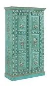 Armadietto verde in mango massiccio 87x152x38 cm Prem – Støraa