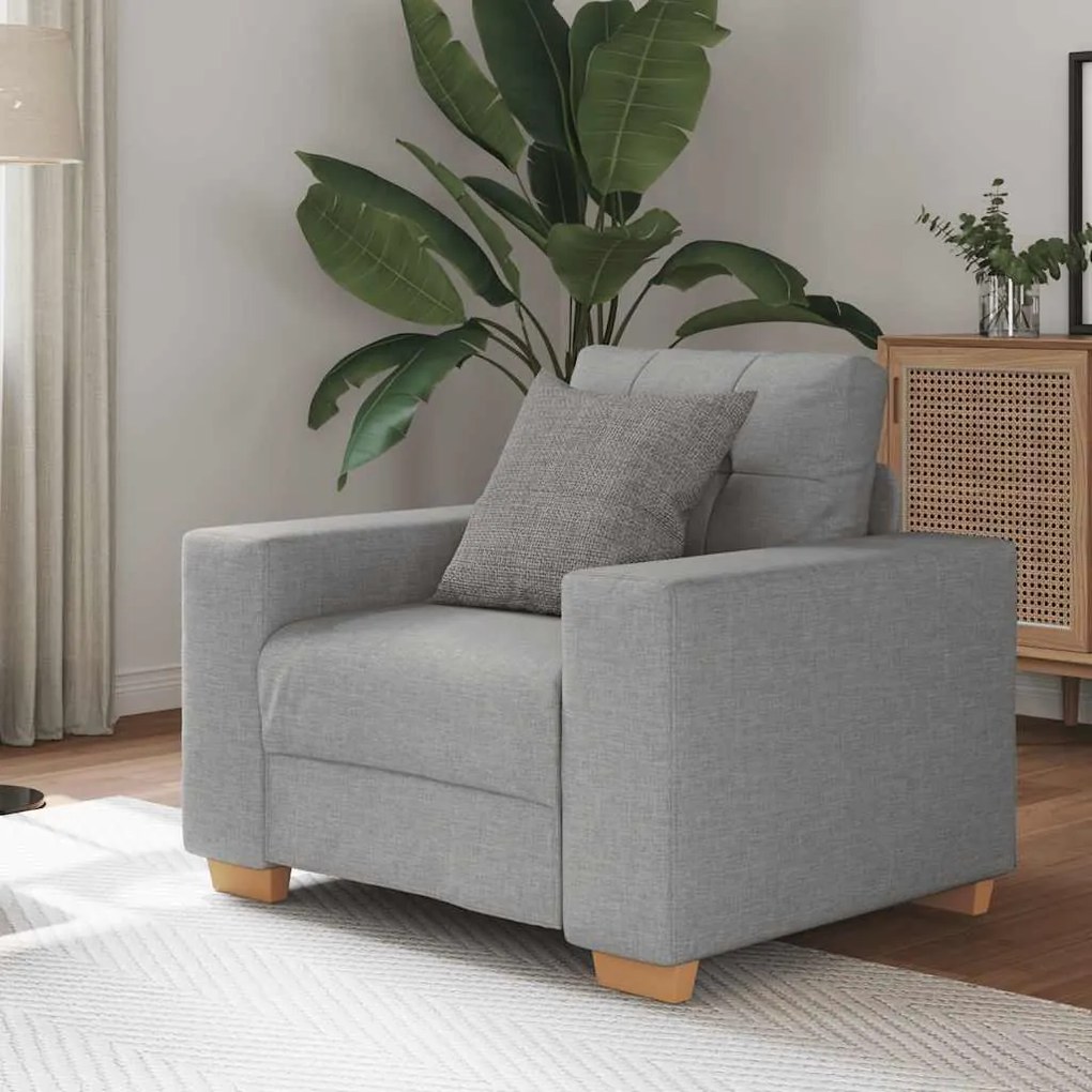 Divano Sedia Grigio Nuvola 60 Cm İn Tessuto /