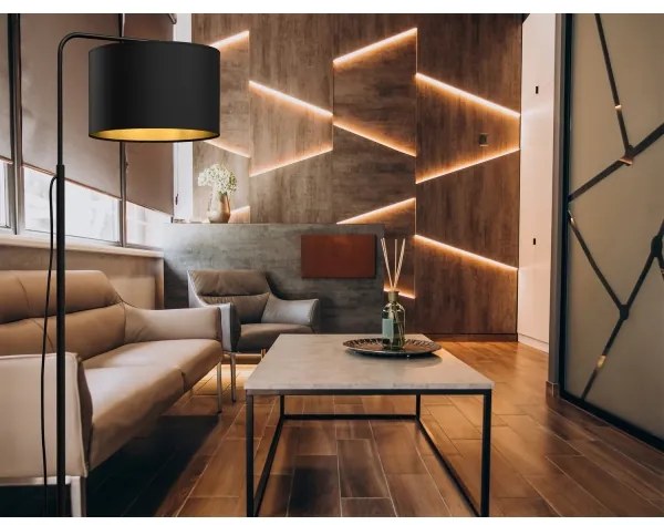 Lampada da terra ARDEN 1xE27/60W/230V nero/oro