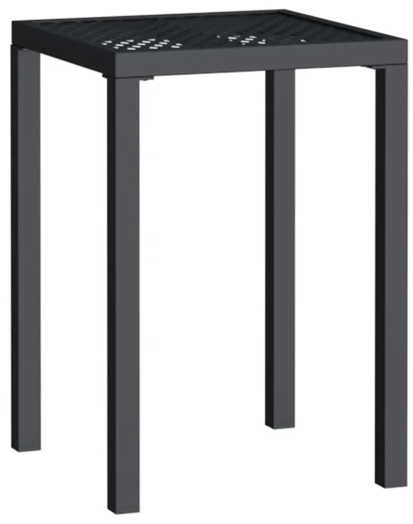 Tavolo da giardino antracite 50x50x72 cm acciaio
