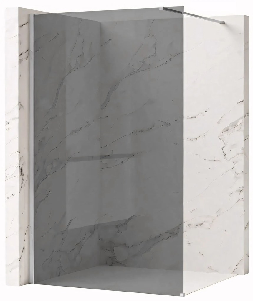 Parete doccia Rea Flexi Grey / Chrome 80