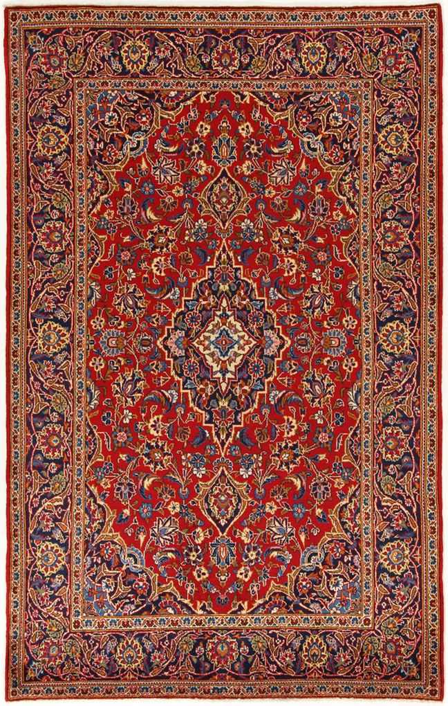 Kashan Tappeto 140x220 (Iran) Annodato A Mano