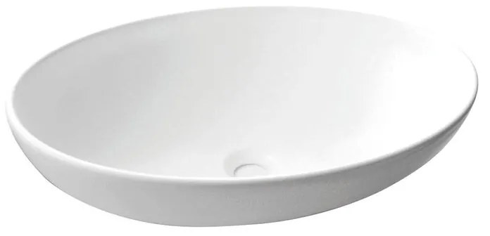 Lavabo da appoggio Eklettica ovale in ceramica bianco