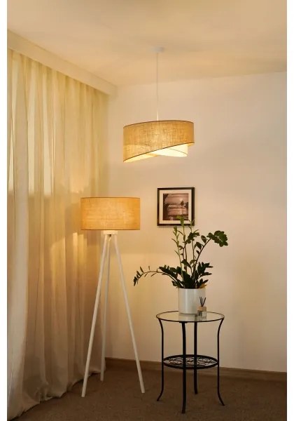 Brilagi - Lampadario LED a sospensione con filo LYRA 1xE27/15W/230V beige/color crema