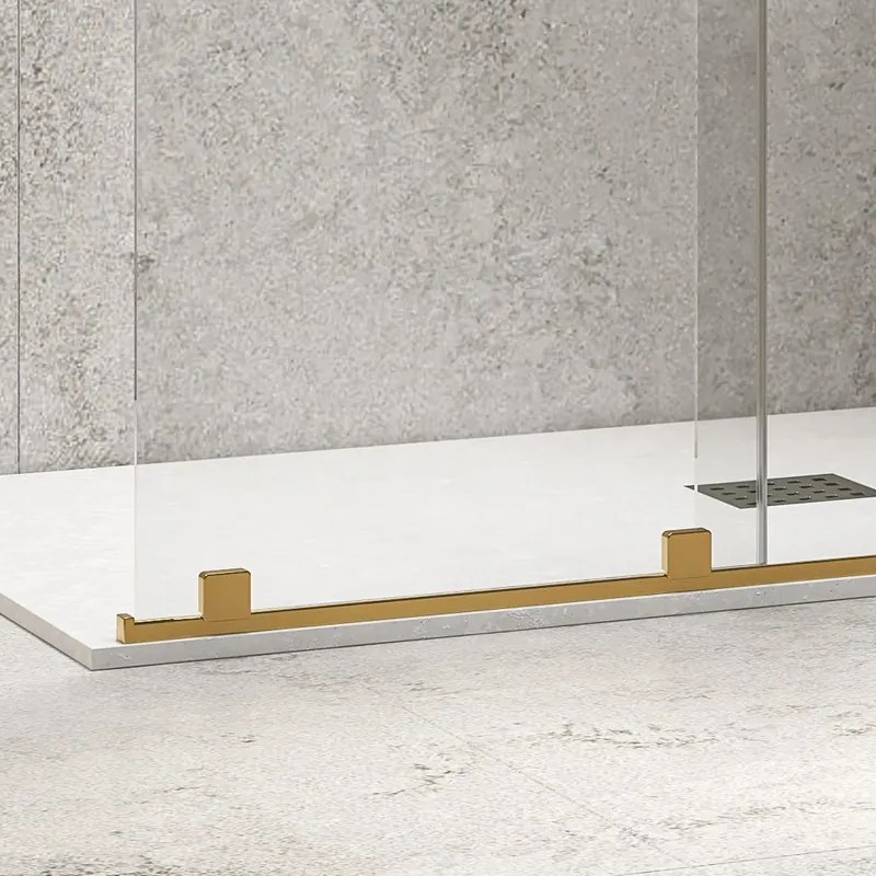 Box doccia walk in scorrevole 170 cm finitura oro | KNM4000W-G - KAMALU