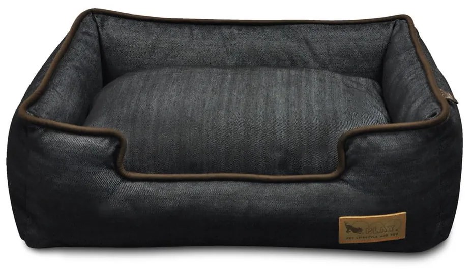 Cuccia in blu scuro per cane 110x95 cm Lounge Bed Denim Medieval Blue / Dark Chocolate XL – P.L.A.Y.