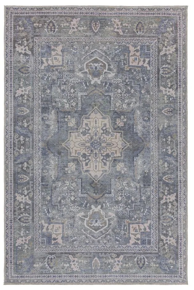 Tappeto verde lavabile con fibre riciclate 200x290 cm Windsor - Flair Rugs