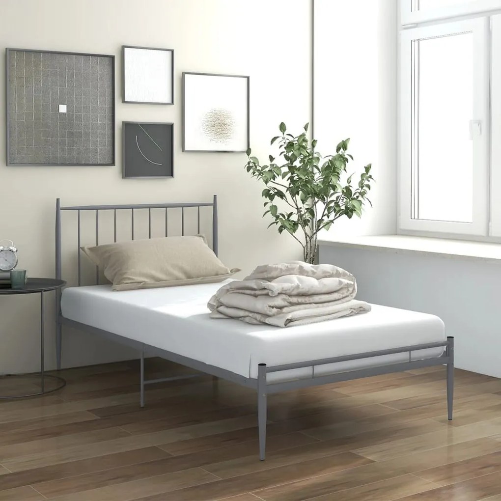 Giroletto Grigio İn Metallo 90x200 Cm /