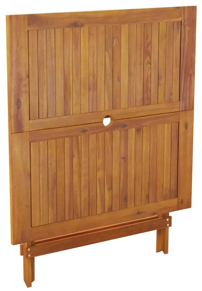 Tavolo da Giardino Pieghevole 90x90x75 cm Legno Massello Acacia