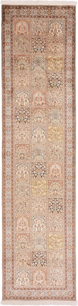 Cashmere Silk Tappeto 80 x 310 (Indian) Annodato A Mano