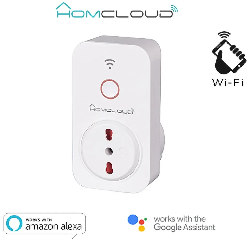 Presa Smart Tuya spina italiana WiFi 10A/16A Homecloud