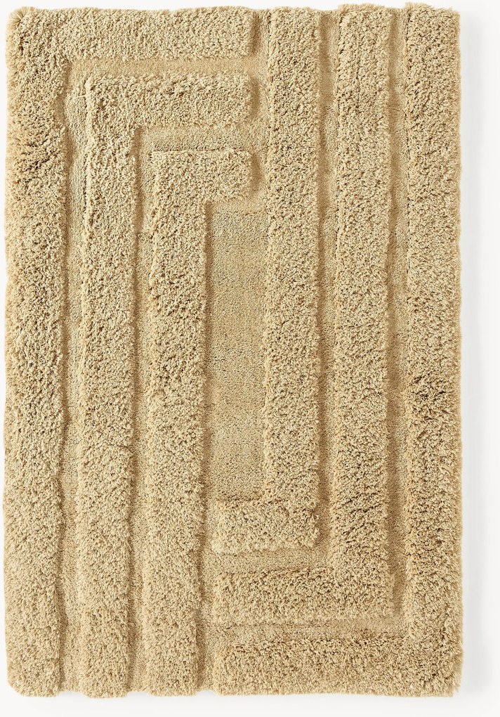 Tappeto soffice a pelo lungo con motivo in rilievo Genève