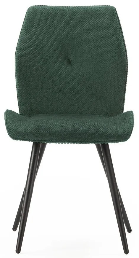 Set di 2 sedie da pranzo in velluto a coste verde Adaya - Marckeric