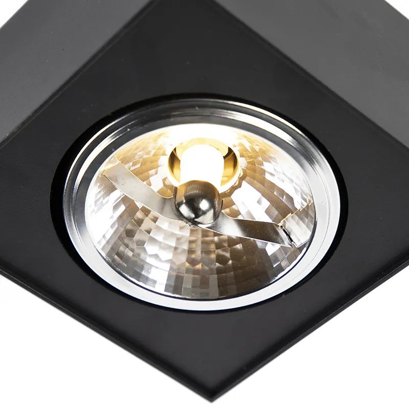 Faretto di design nero quadrato - Kaya