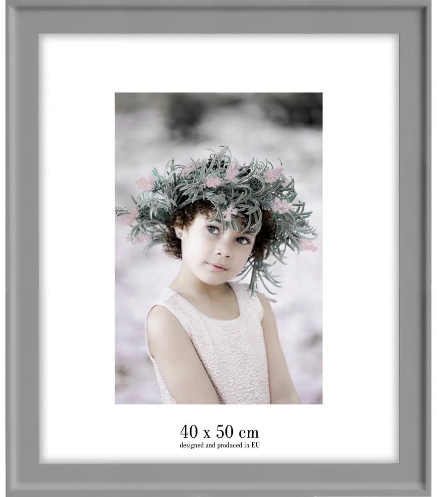 Cornice grigia da appendere, 47 x 57 cm Malaga - Styler