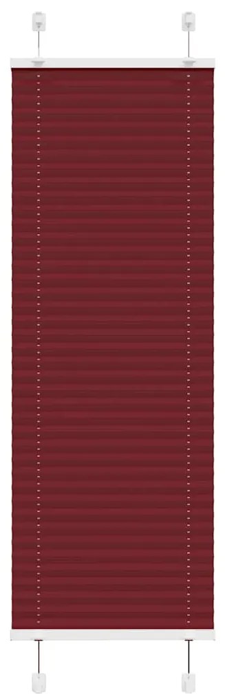 Tenda Plissettata Rosso Bordeaux 45x150 Cm Larghezza Tessuto /