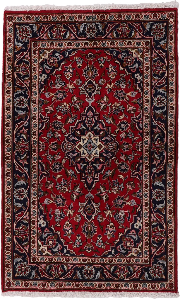 Kashan Tappeto 150x90 (Iran) Annodato A Mano