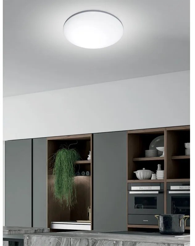 Plafoniera LED moderno Marina, bianco Ø 49.5 cm, luce con 3 temperature di colore, 3400 lumen NOVECENTO