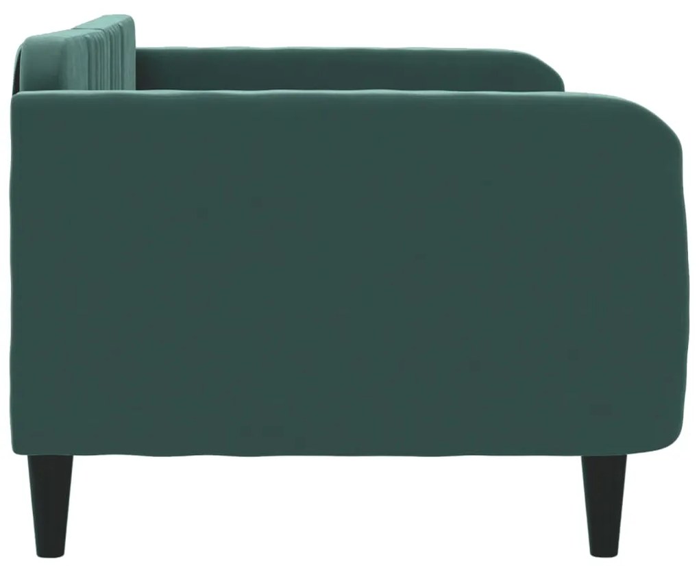 Letto da giorno verde scuro 90x200 cm in velluto