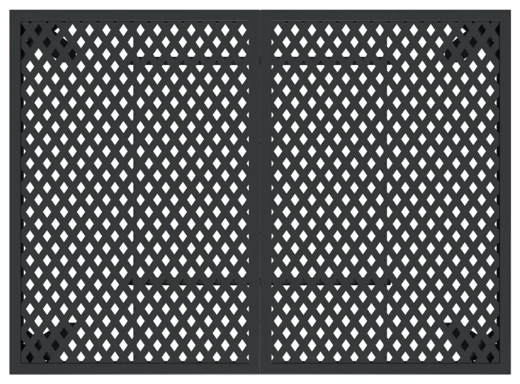 Tavolo da giardino antracite 110x80x72 cm acciaio
