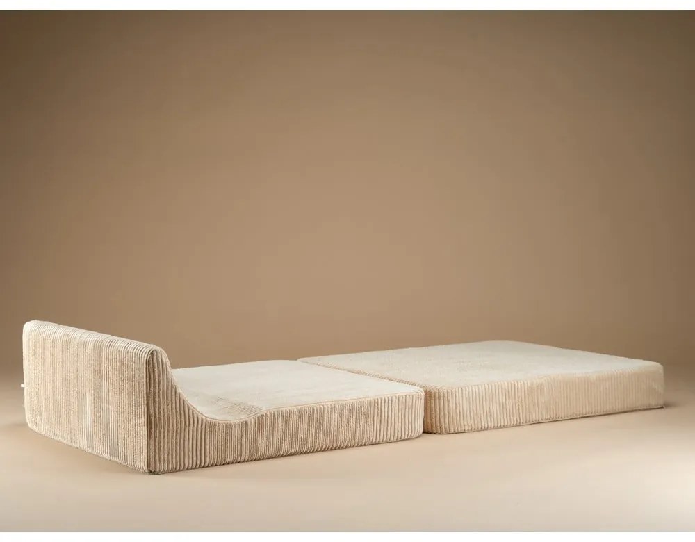 Poltrona per bambini marrone chiaro con rivestimento in velluto a coste Flipster – Wigiwama