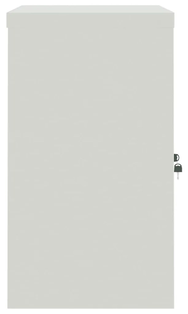 Armadio classificatore grigio chiaro 90x40x70 cm in acciaio