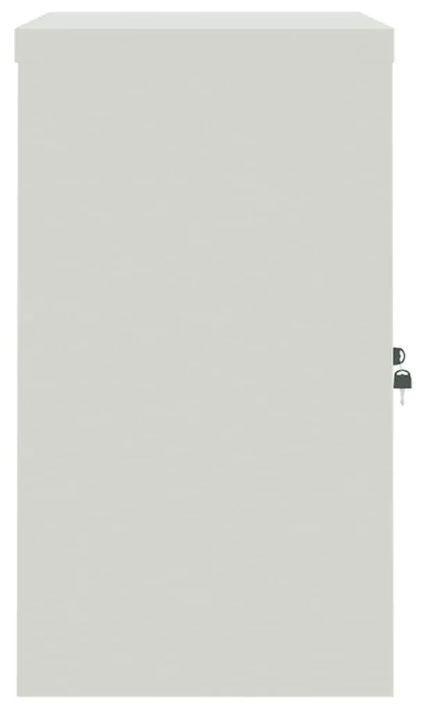 Armadio classificatore grigio chiaro 90x40x70 cm in acciaio