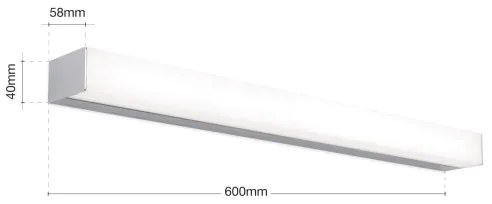 Orion Soff 3-587- Illuminazione a LED per specchi HORIZON LED/12W/230V 60 cm IP44 argento