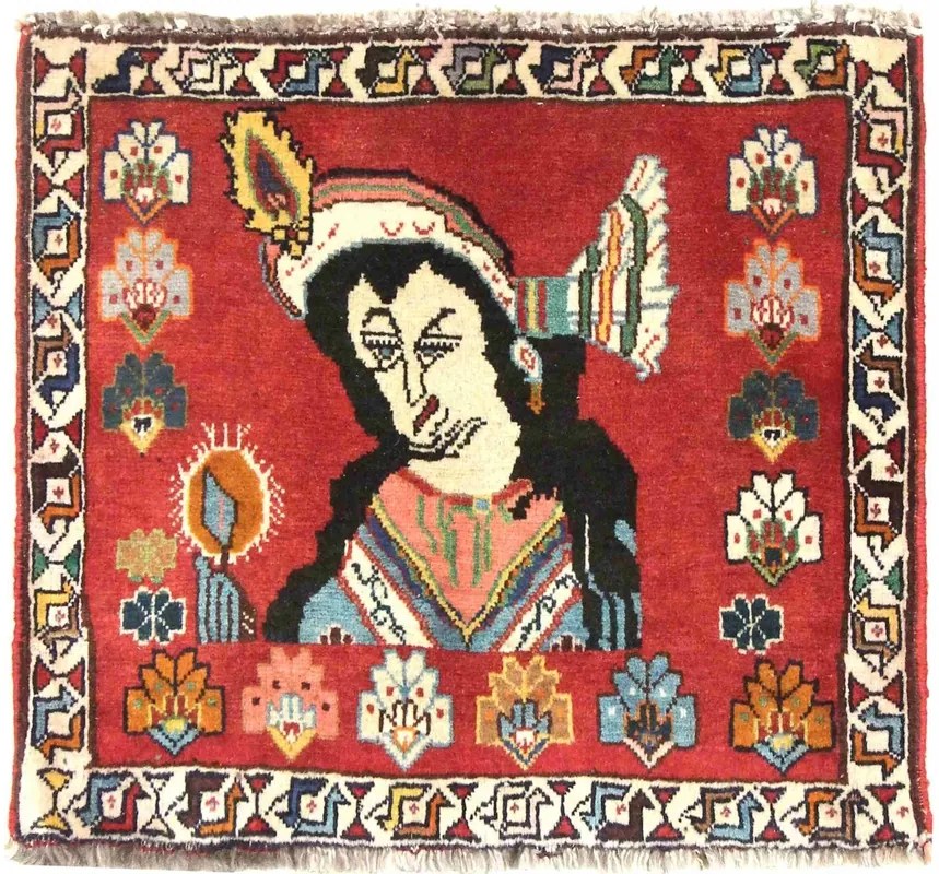 Gashghai Tappeto orientale 70 x 50 Rosso (Oriental) Annodato A Mano