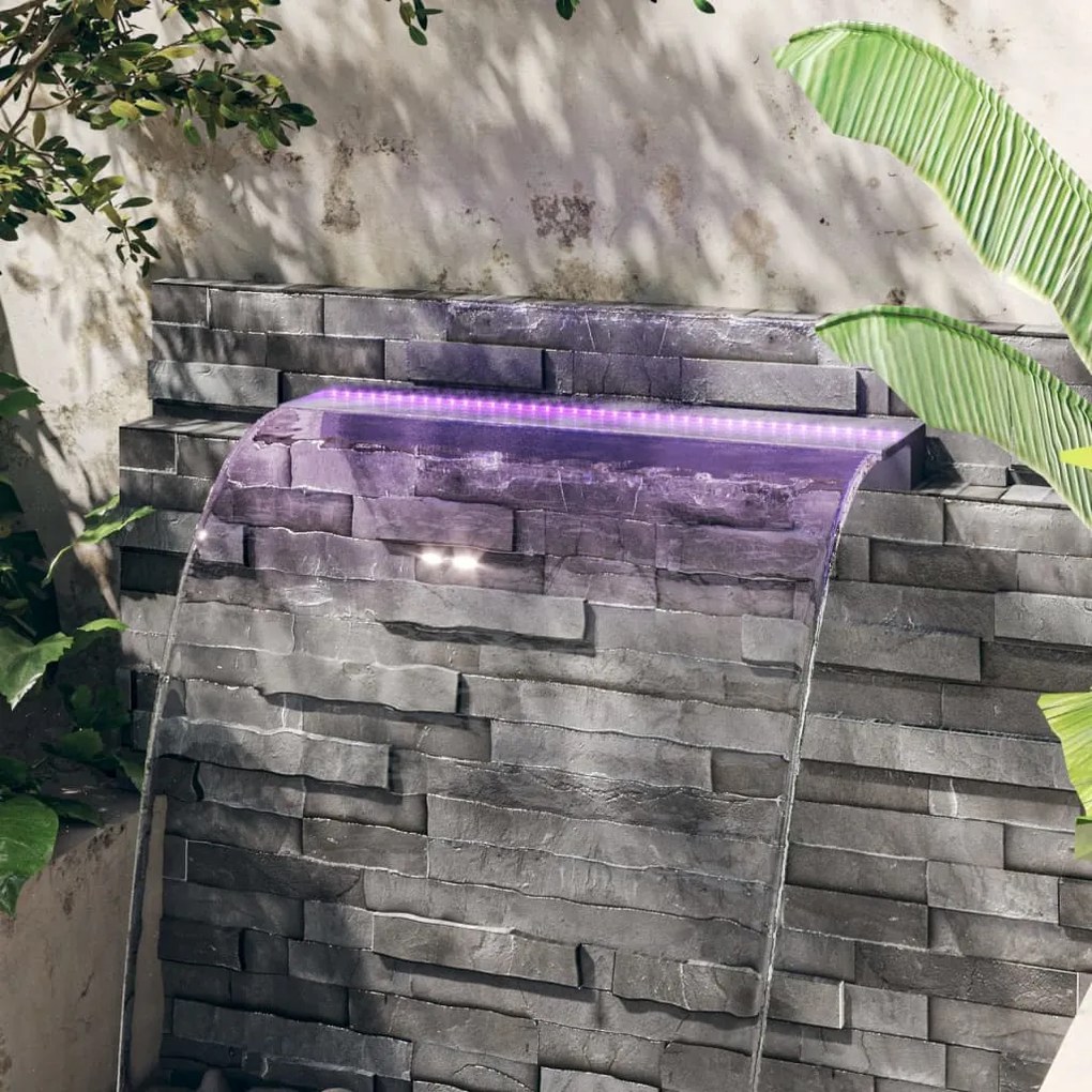 Sfioratore A Cascata Con Led Rgb Acrilico 90 Cm /
