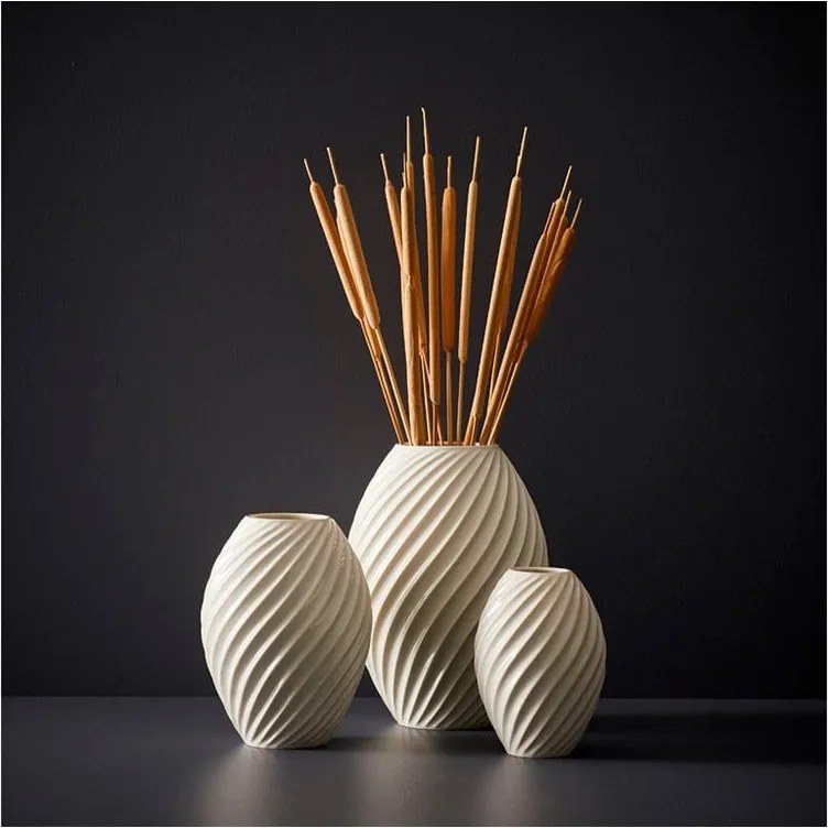 Vaso in porcellana bianca River - Morsø