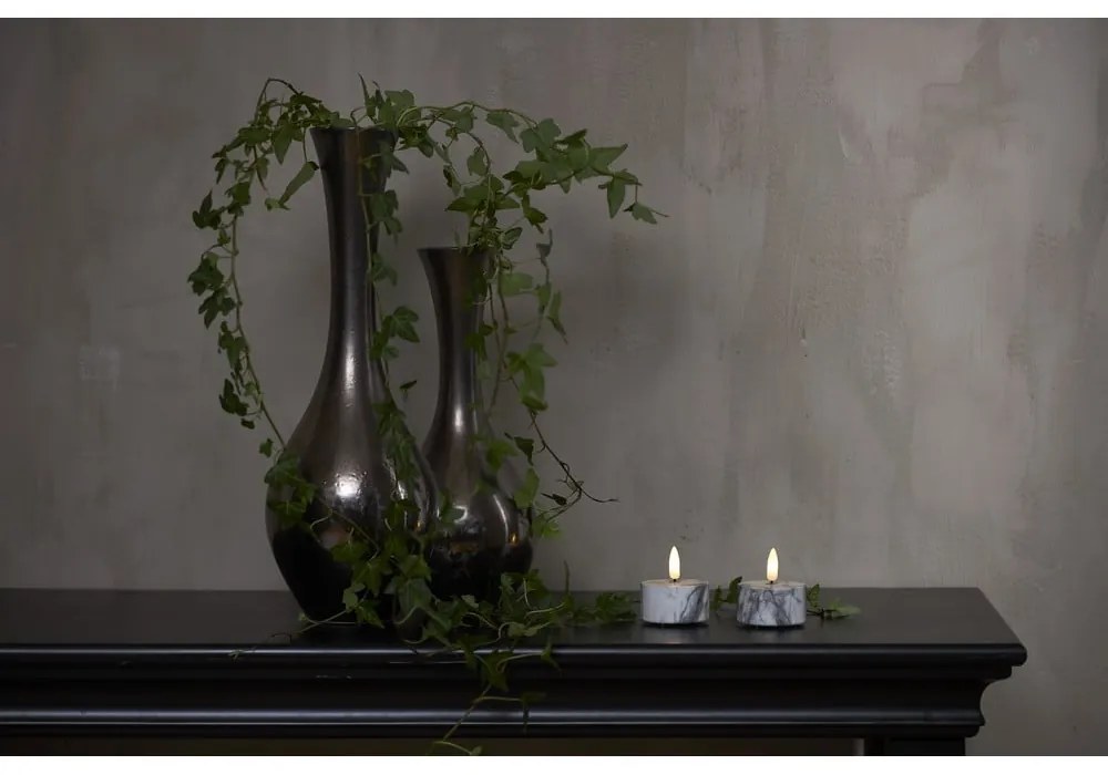 Candele LED in set da 2 (altezza 6 cm) Flamme Marble - Star Trading