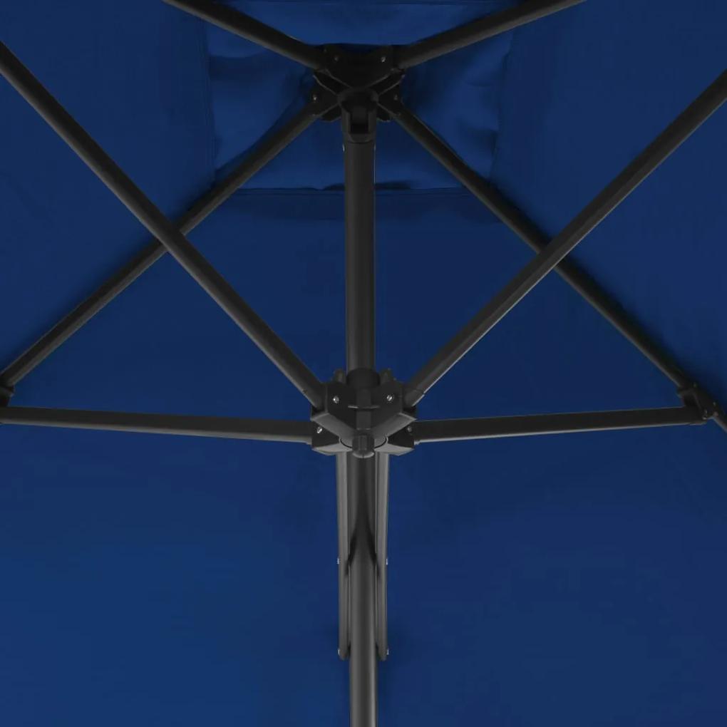 Ombrellone con Palo in Acciaio Blu 300x230 cm