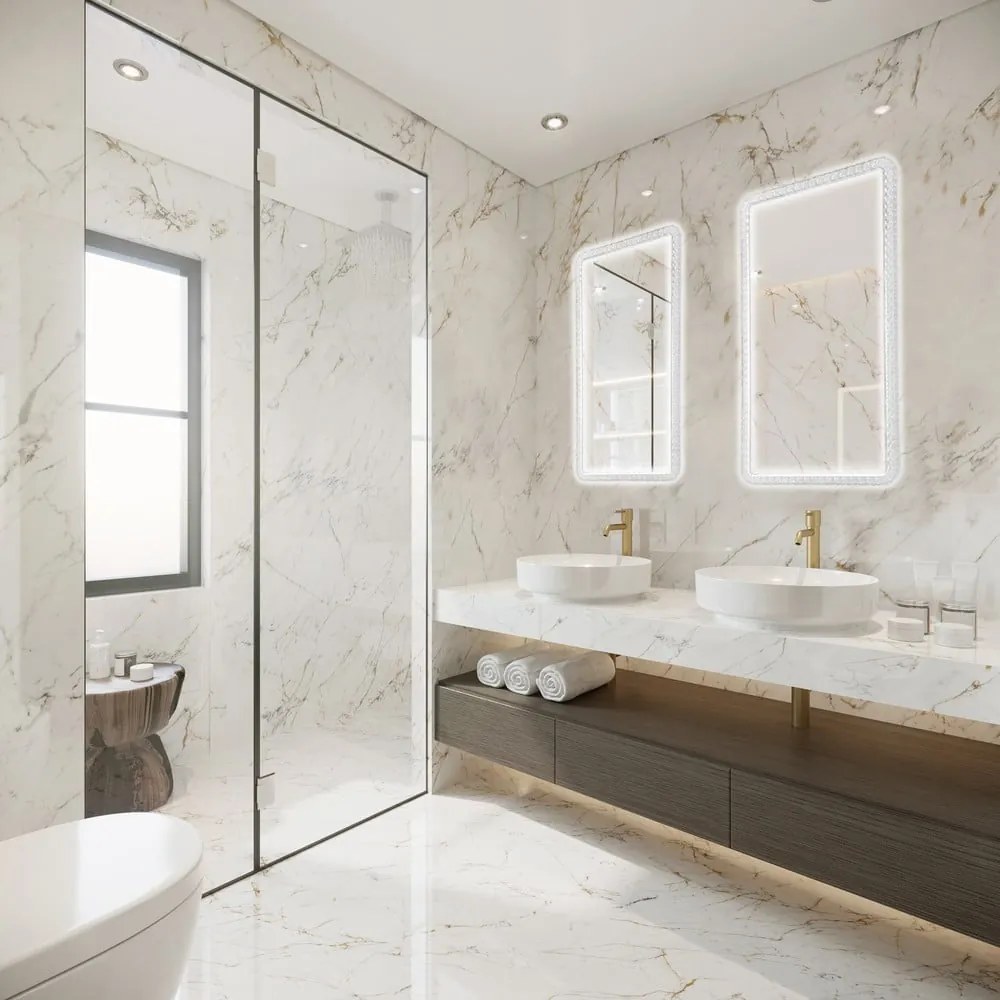 Specchio da parete con illuminazione 37x70 cm Yuna - Mirrors and More