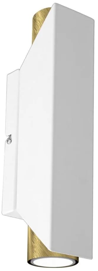Applique WALL 2xGU10/8W/230V bianca/ottone
