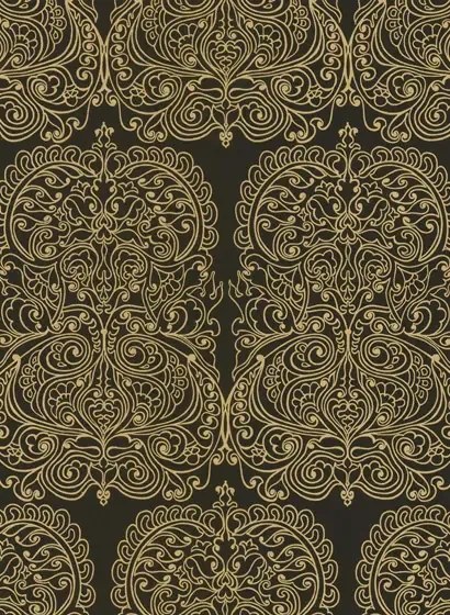 Cole & Son Carta da parati Alpana - Schwarz/ Gold