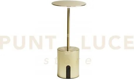 Lampada da tavolo ricaricabile led liberty oro 2w 300lm 3000k dimme...