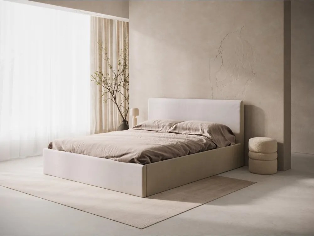Testiera beige in imbottito 190,5x100 cm Remo – Micadoni