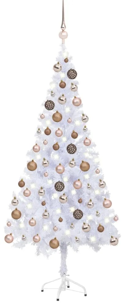 Albero di Natale Preilluminato con Palline 180-210 cm 564-910 Rami, Albero di Natale Preilluminato con Palline 180 cm 620 Rami