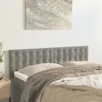 Testiere 2 pz Grigio Chiaro 72x5x78/88 cm in Velluto cod mxl 53087