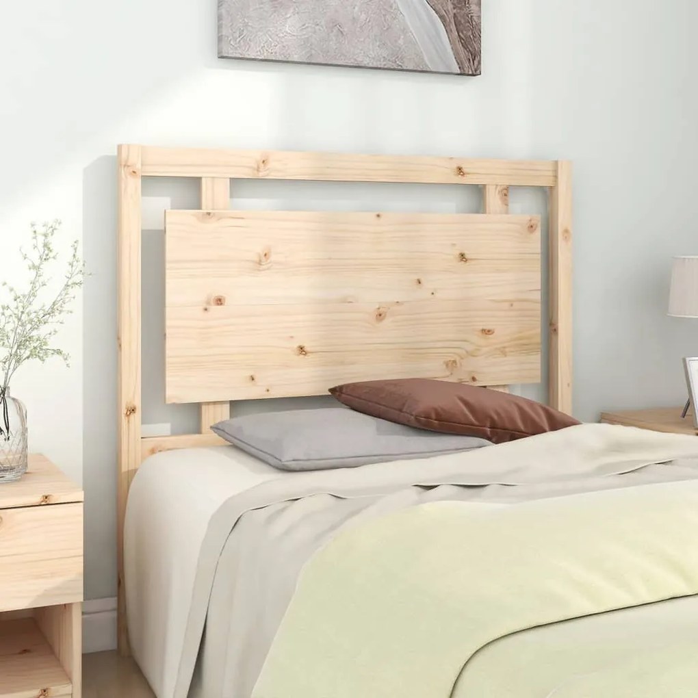 Testiera Per Letto 105,5x4x100 Cm İn Legno Massello Di Pino /